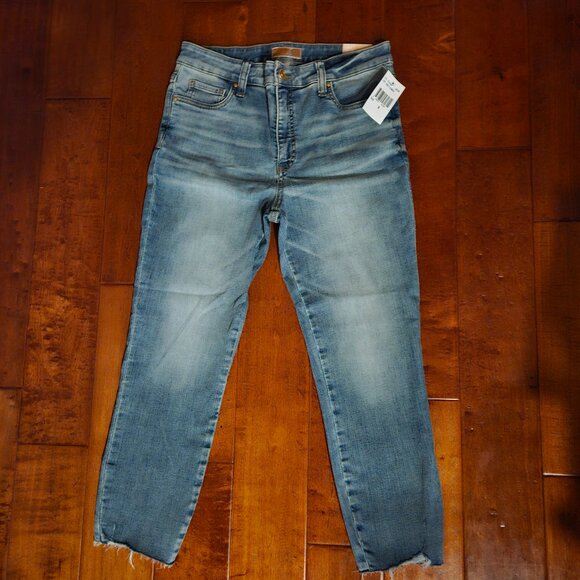 KUT From the Kloth Women's Connie High-Rise Fab AB Crop Fray Hem in Statement - Picture 1 of 8